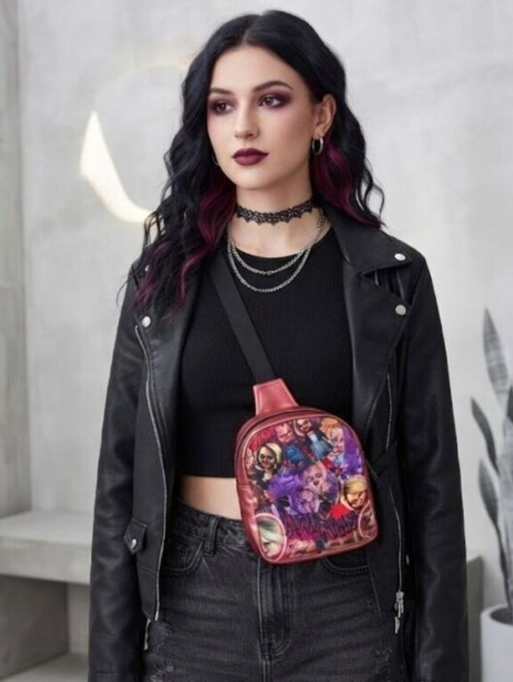 Killer doll Minimalist Mini hands- free Sling Bag
